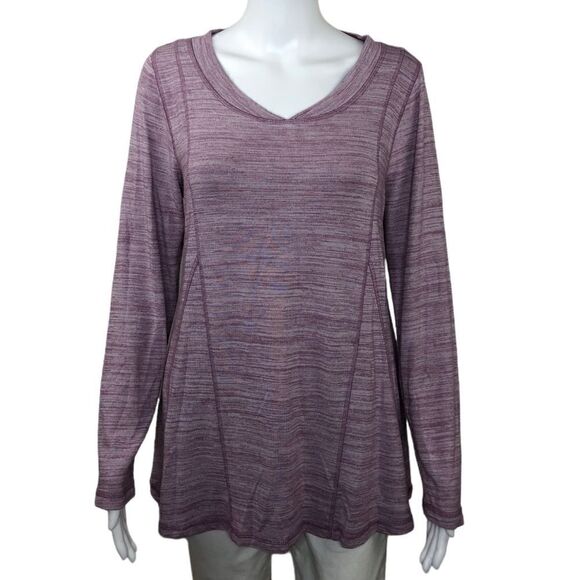 Soft Surroundings Women’s Purple V-Neck Long Sleeve A-Line Top Size S - Picture 1 of 9
